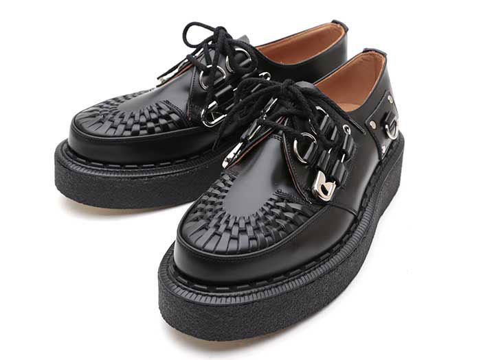 SAFETYPIN SKIPTON 15426ブラッレザーブラックインターレースのメインン商品写真